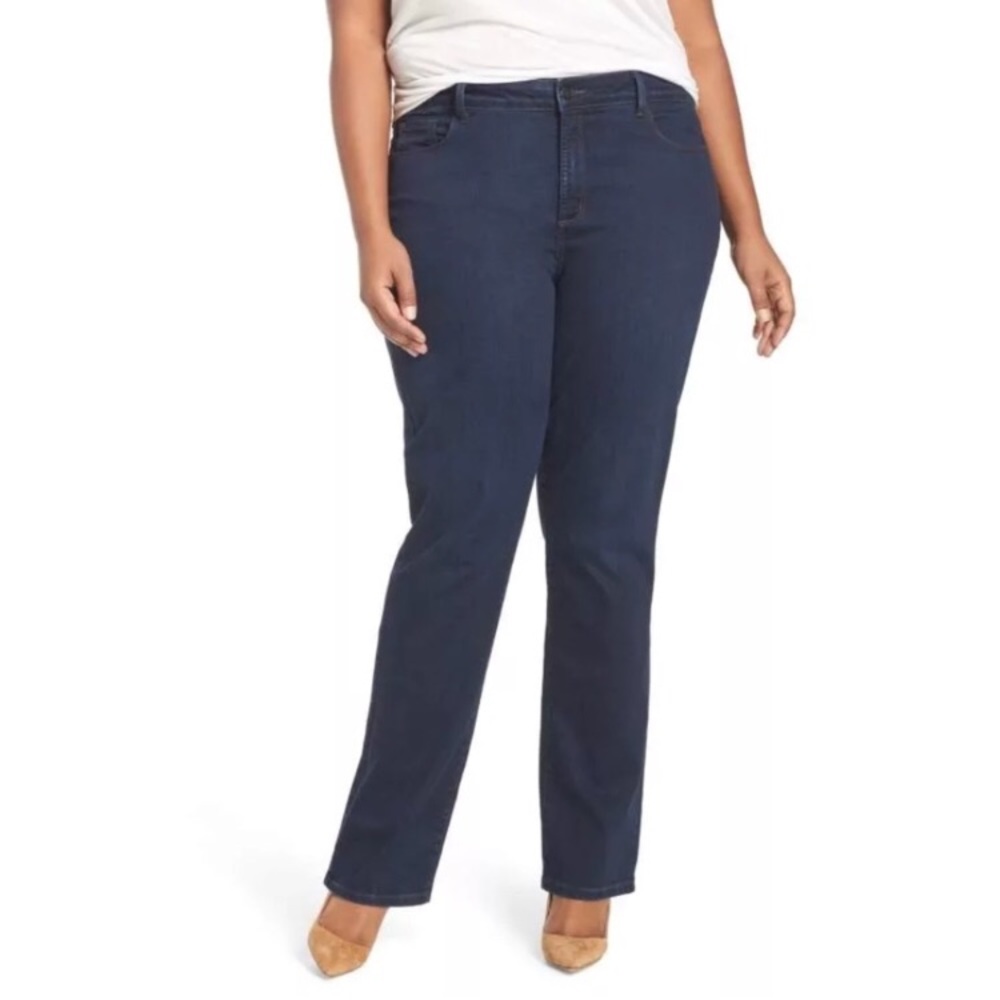NYDJ Dark Wash Tummy Tuck Bootcut Jeans 16